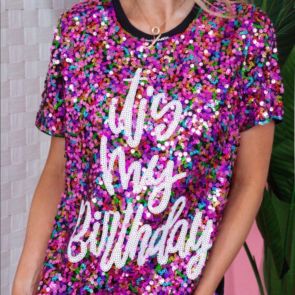 NWT “it’s my birthday” top